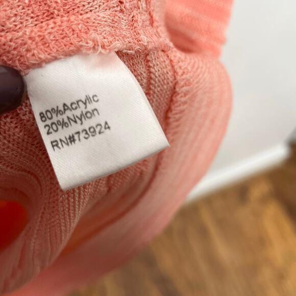 Ming Wang Womens Pue Sheath Dress Small Peach Melange Knit Keyhole Classic - Picture 11 of 12